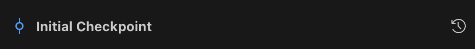 Task checkpoint indicator in chat